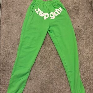 spider worldwide brand sweatpants green sp5der